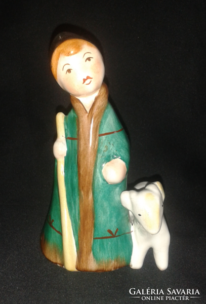Bodrogkeresztúr ceramic shepherd (figurine statue)