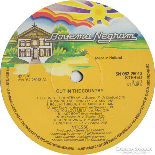 Vitesse  - Out In The Country (LP, Album)