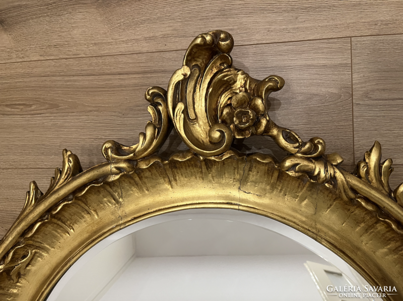 Rococo style gilded mirror, 19th century