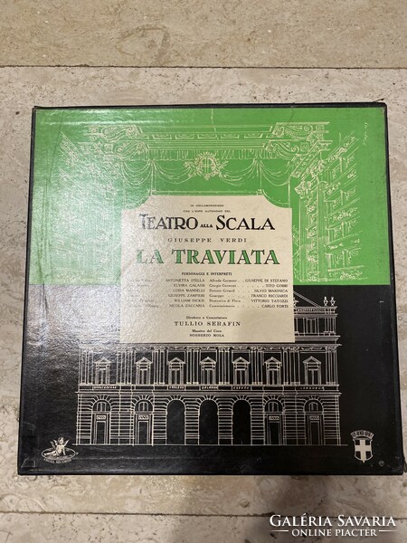 Verdi: la traviata album with 2 vinyl records
