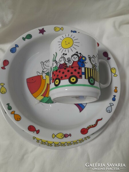 Zsolnay children's 3-piece dinnerware set