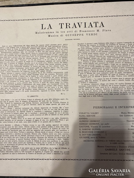Verdi:la Traviata 3db bakelit lemez