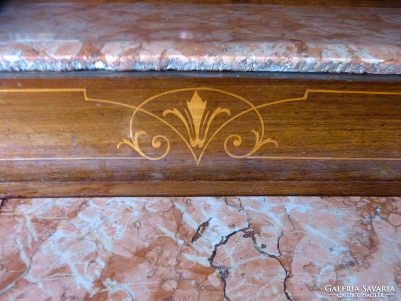 Inlaid art nouveau sideboard.