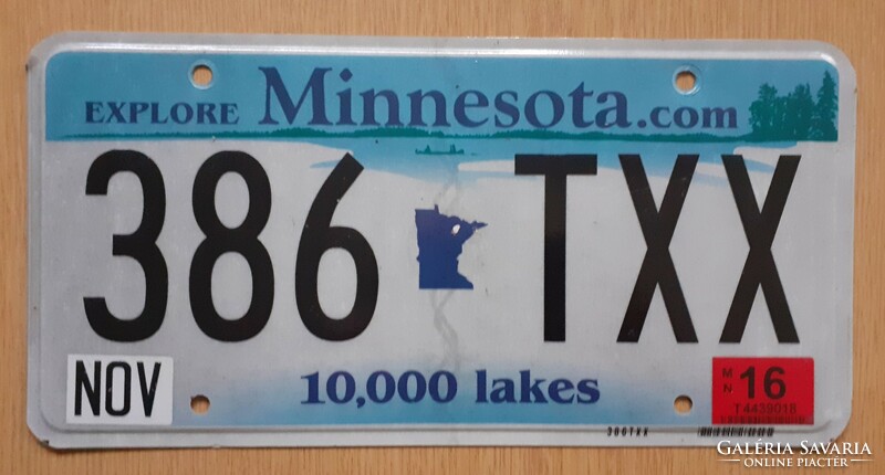 Usa american license plate license plate 386 txx minnesota