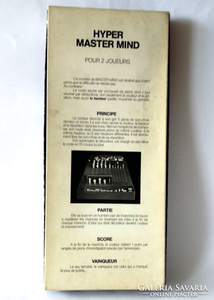 "HYPER MASTER MIND" FRANCIA LOGIKAI TÁRSASJÁTÉK 1978