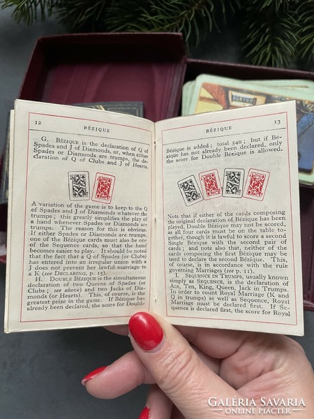 Rare! V. D. & MONTH. Wills 1933 - bezique card game set
