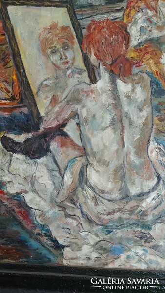 Leáraztam!! Szentiványi Lajos olaj-vászon festmény (1909-1973)