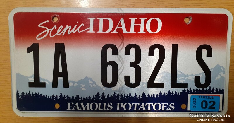 Usa american license plate license plate 1a 632ls idaho