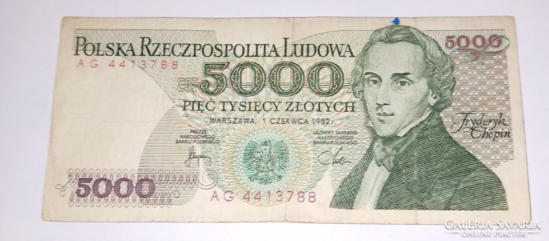 Polish zloty (5000/1982 banknote-)