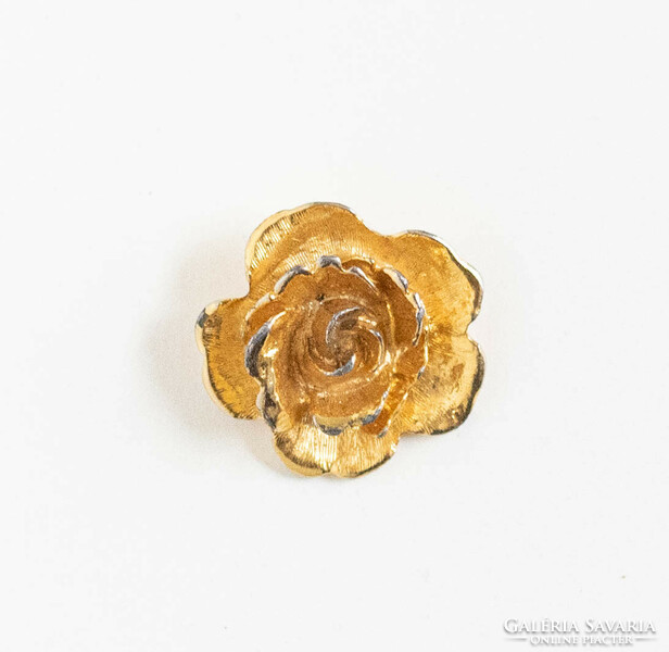 Brooch in the shape of a rosebud - vintage brooch, badge