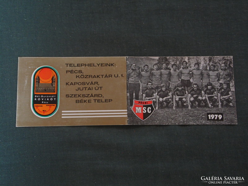 Card calendar, pmsc football team, Pécs, 1979, (3)
