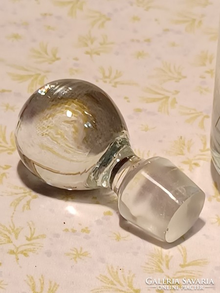 Brandy drink cut glass bottle with polished base