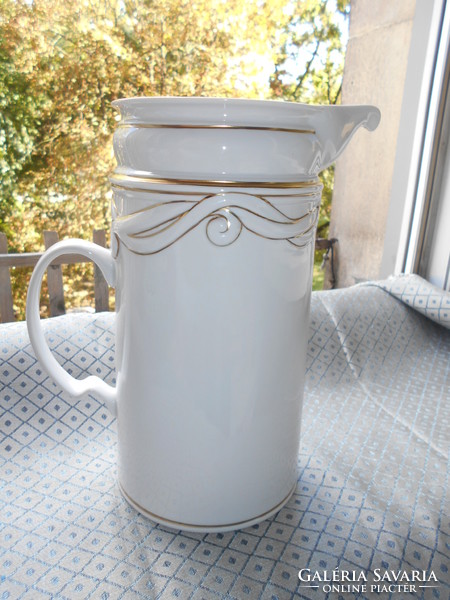 Hollóházi large size exclusive cartilage mark, handmade special quality porcelain jug 25 cm