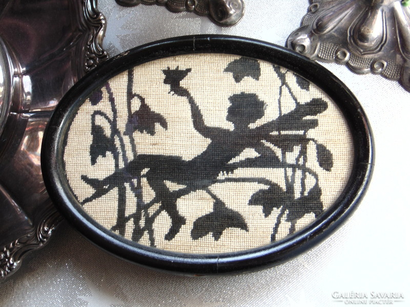 Antique fairy silhouette handmade framed