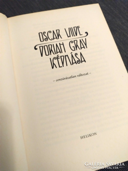 Oscar Wilde: Dorian Gray képmása, ritka, cenzúrázatlan kiadás