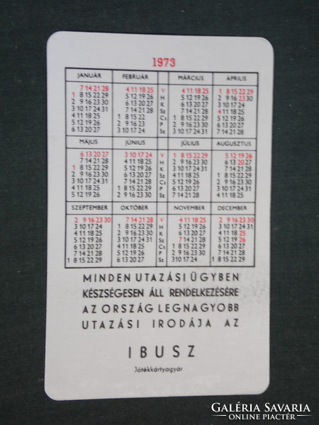 Card calendar, Ibus travel agency, Bulgaria Albena, coast, 1973, (3)