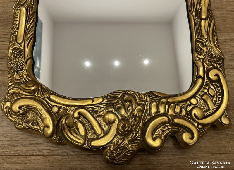 Gilded baroque style mirror, 20th century