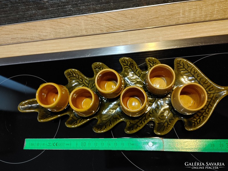 Bodrogkeresztúri makkos pálinka kínáló szett    -      kupica     -Göcseji Múzeumban is fellelhető