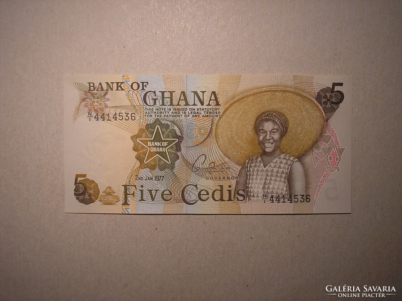 Ghana-5 cedis 1977 oz