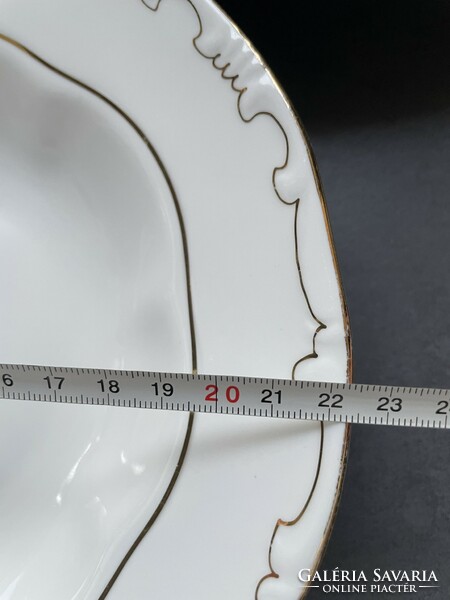 White Zsolnay porcelain deep plate, from a stafir set