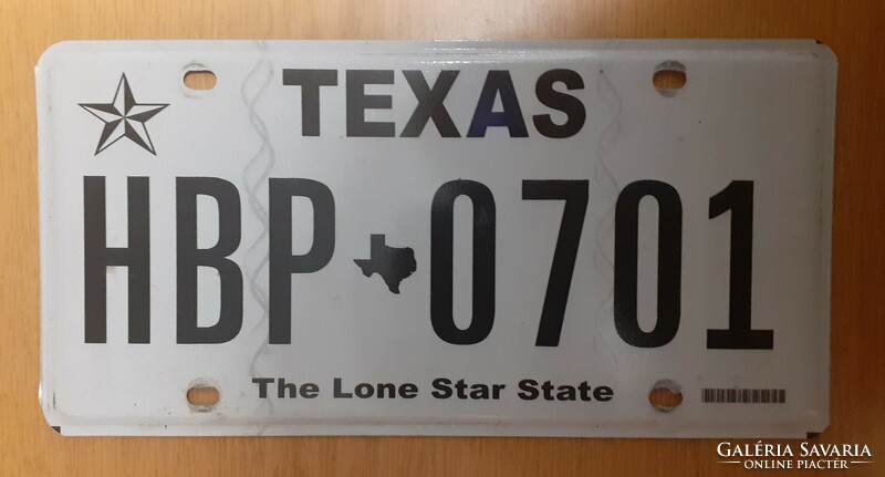 USA amerikai rendszám rendszámtábla HBP-0701 Texas The Lone Star State
