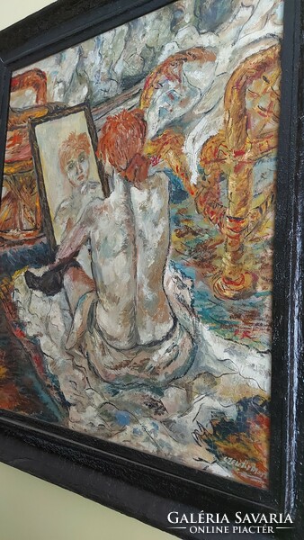 Leáraztam!! Szentiványi Lajos olaj-vászon festmény (1909-1973)