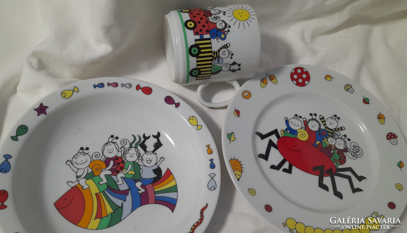 Zsolnay children's 3-piece dinnerware set