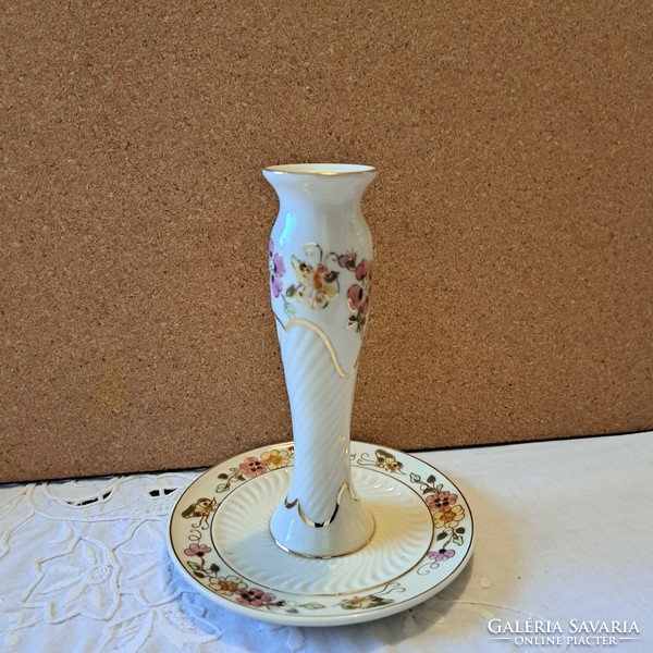 Zsolnay butterfly candlestick