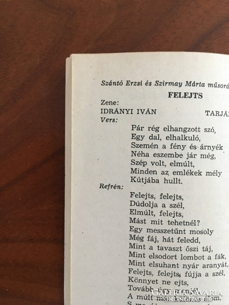Slágerszövegek 7., Népszerű táncdalszövegek gyűjteménye - 1965.