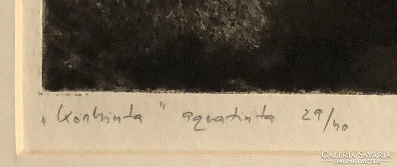 Xantus Géza, Körhinta, akvatinta, 29,5 x 24 cm
