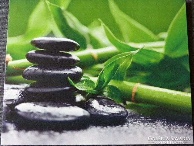 40X50cm bamboo stretched canvas picture Zen style