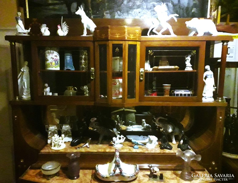 Inlaid art nouveau sideboard.