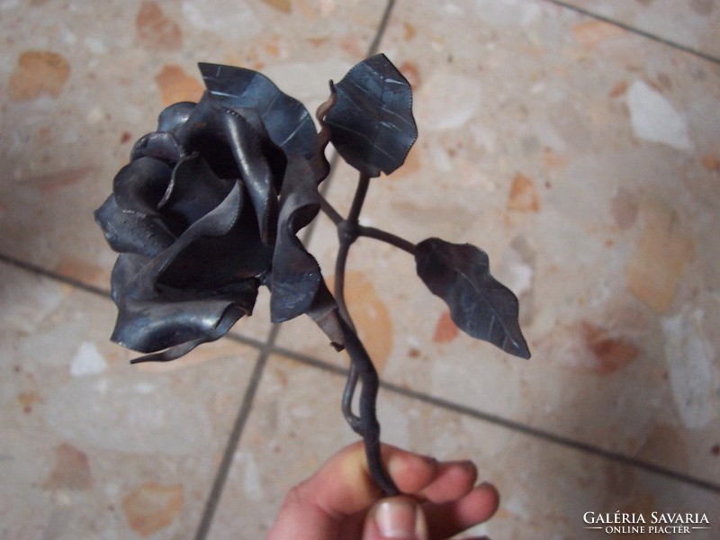 Beautiful rose made of iron