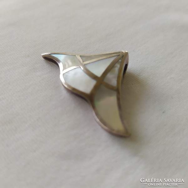 Whale tail silver pendant for sale!