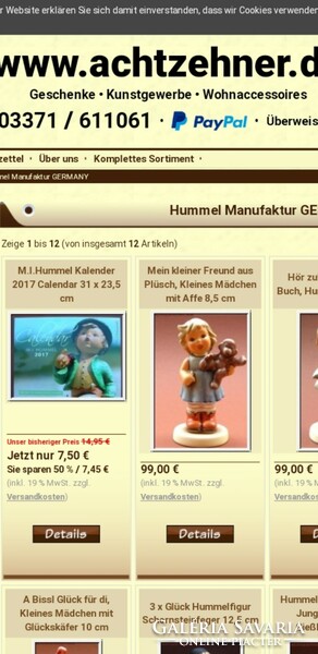 Little girl with plush monkey - Hummel - Goebel porcelain figure - first edition