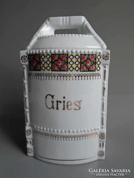 Large pink porcelain spice holder.