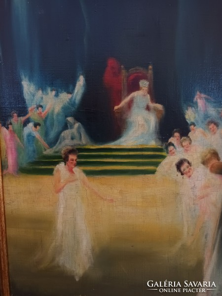 Antique theater ball painting