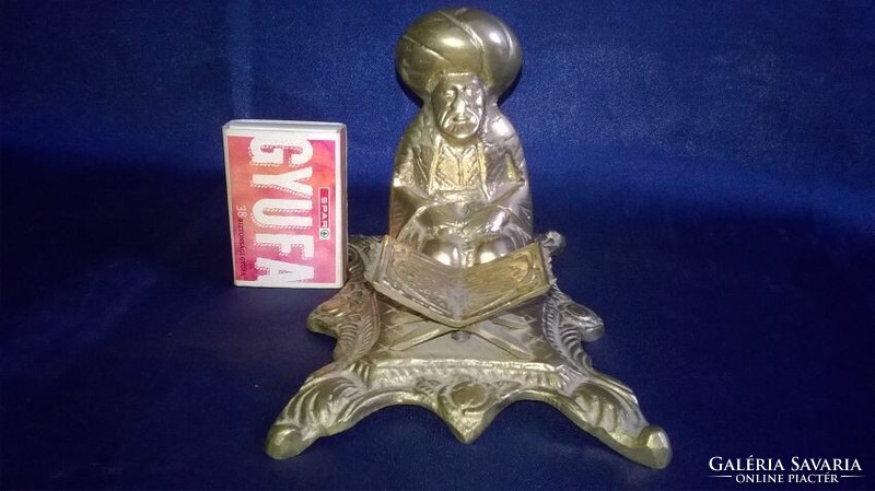 Copper, Turkish basa with turban - shelf decoration