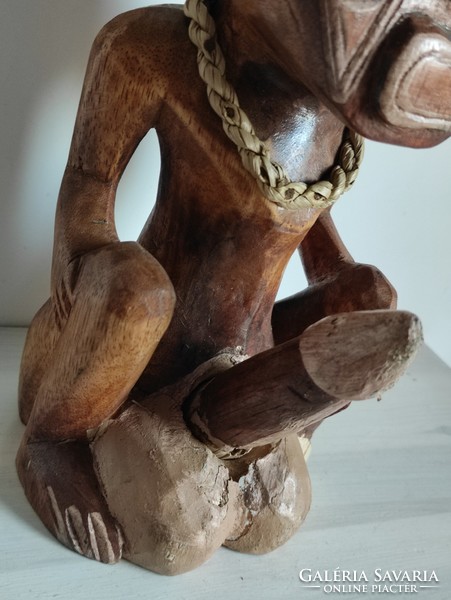 Peruvian totem, fertility statue made of wood