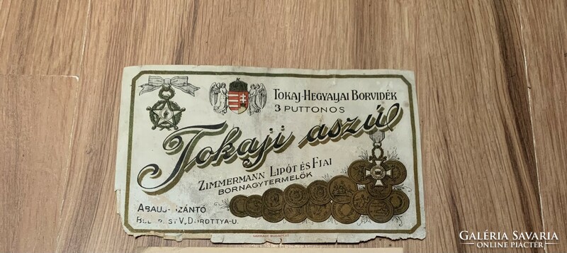 Tokaji aszu label 1910