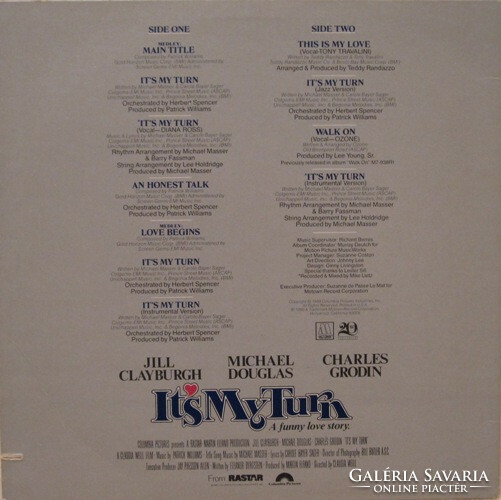 Various - Music From The Original Motion Picture Soundtrack "It's My Turn" (LP, Album)