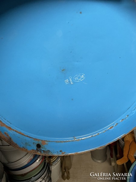 18 literes Csepel kék zománcos zománcozott zsírosbödön vendő paraszti falusi