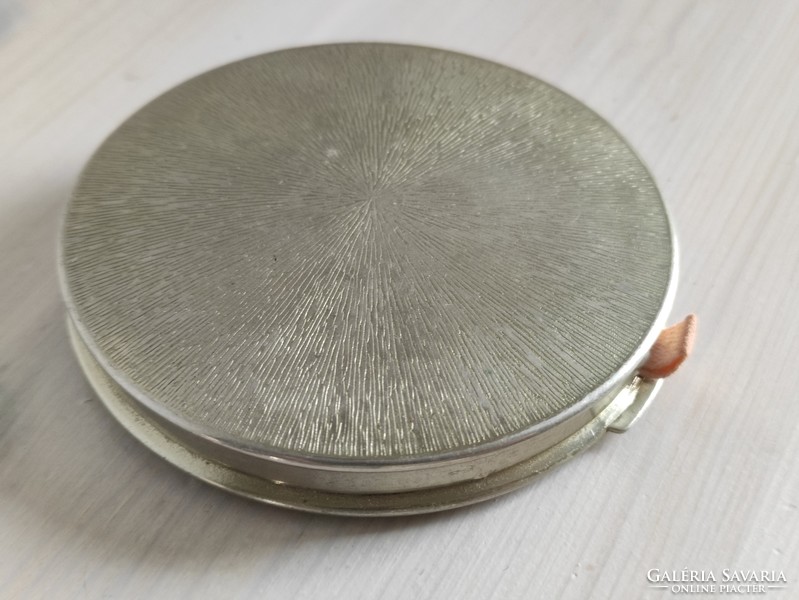 Gyönyörű ezüst színű eredeti francia púderes szelence