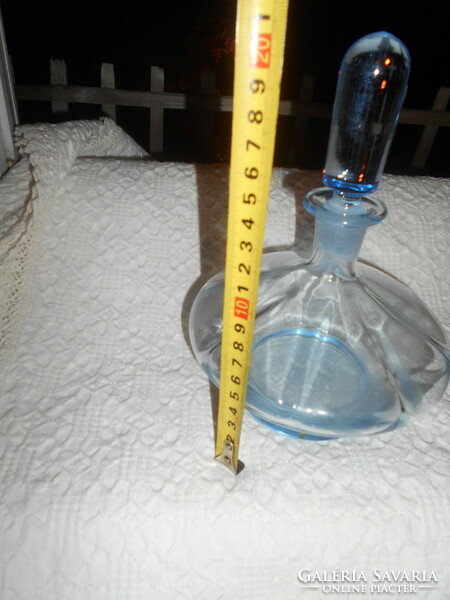 Antique light blue glass bottle