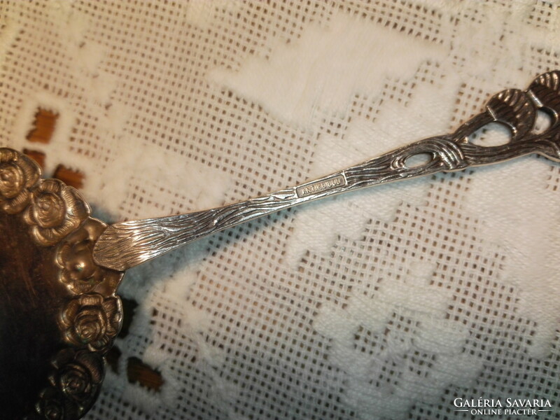 Antique, silver cake spatula, with rose tongs...1940.