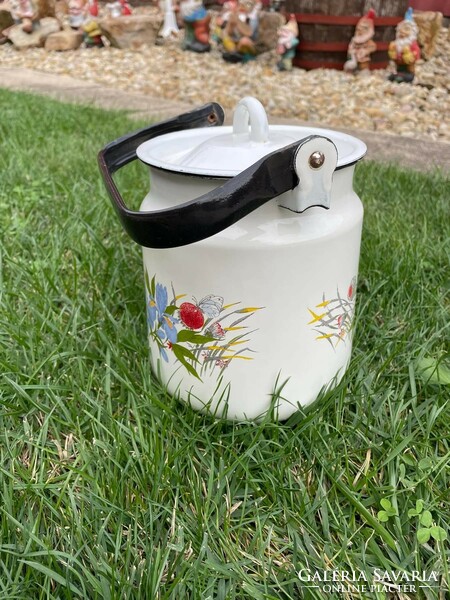 3 Liter Enamel Flower Teapot Jug