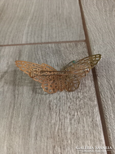 Beautiful butterfly old copper hair clip (8x3.3 cm)