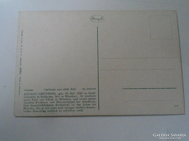 D199461 Régi képeslap  -1910's  Stengel -  Eduard Grützner  - Heiteres aus alter Zeit