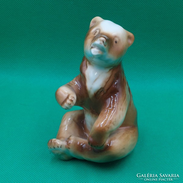 Royal dux Czech porcelain bear figure