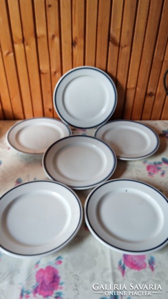 Alföldi 19 cm-s kék csíkos tányérok menzás tányérok